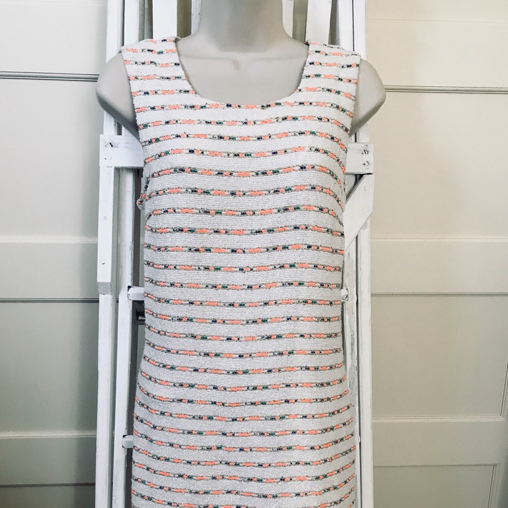 Ivory Boucle/Silk Dress